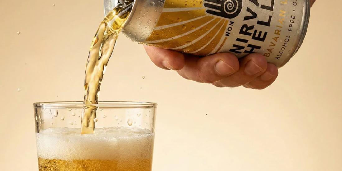 Low Alc Beer being poured
