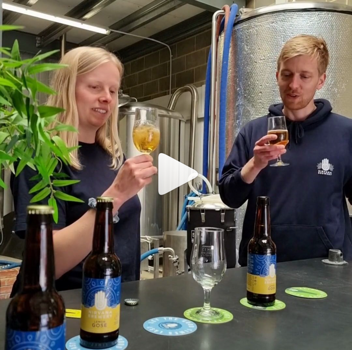 Tasting Lemon Gose 0.5% special edition with Becky and Chris